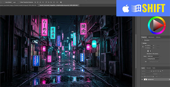 hold shift to center the image above the other layer