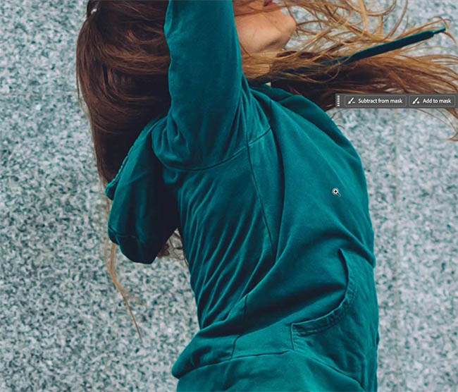 Close up of the original teal hoodie showing the fabric texture