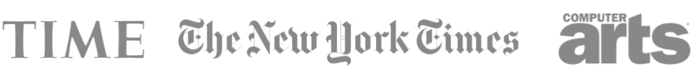 TIME, The New York Times and Computer Arts logos